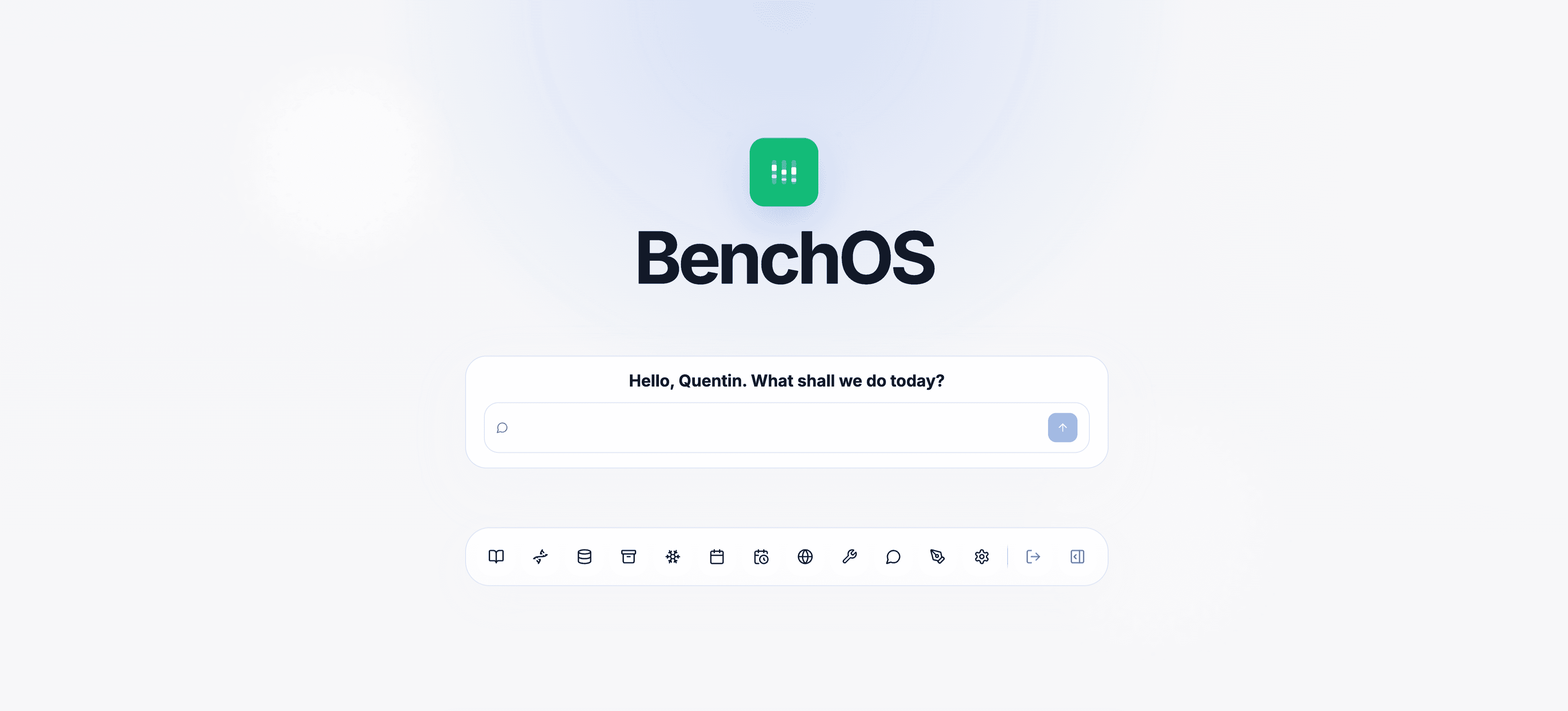BenchOS notebook screenshot